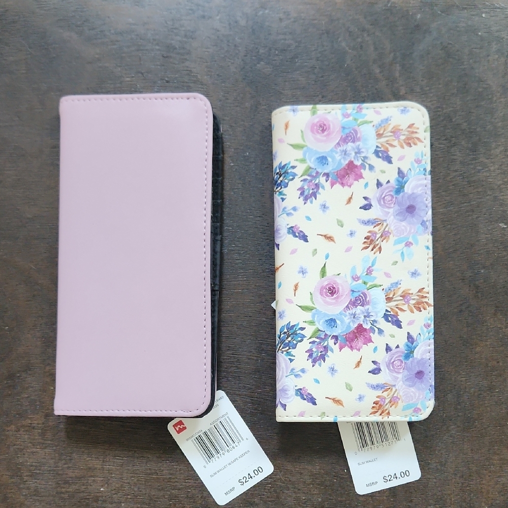 Mundi Pink and Floral Phone Wallet Cases